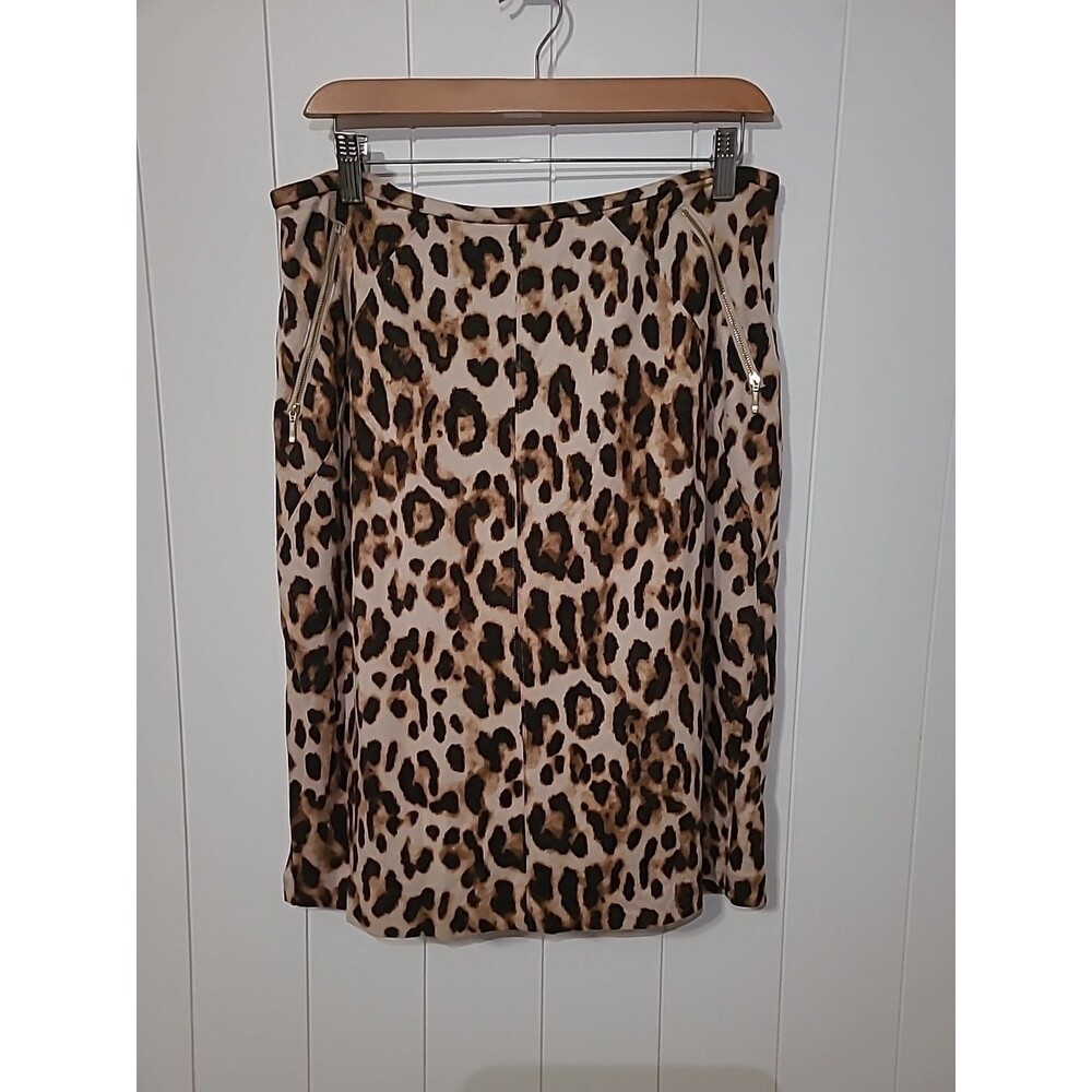Chico's Pencil Skirt Womens Size Medium Animal Print Mob Wife Office Career